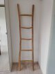 Decoratieve ladder / handdoekenrek in teak hout