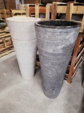 Stenen lavabo op voet - grijs